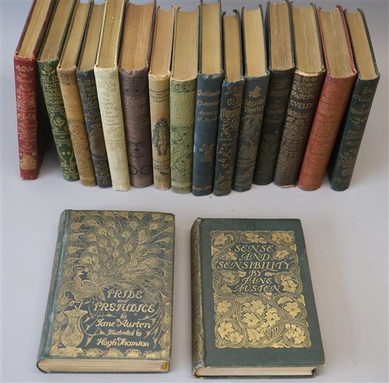 A collection of 17 works, illustrated by Hugh Thomson, Charles Brock and others including: Austen, Jane - Pride and Prejudice, 1895; Do